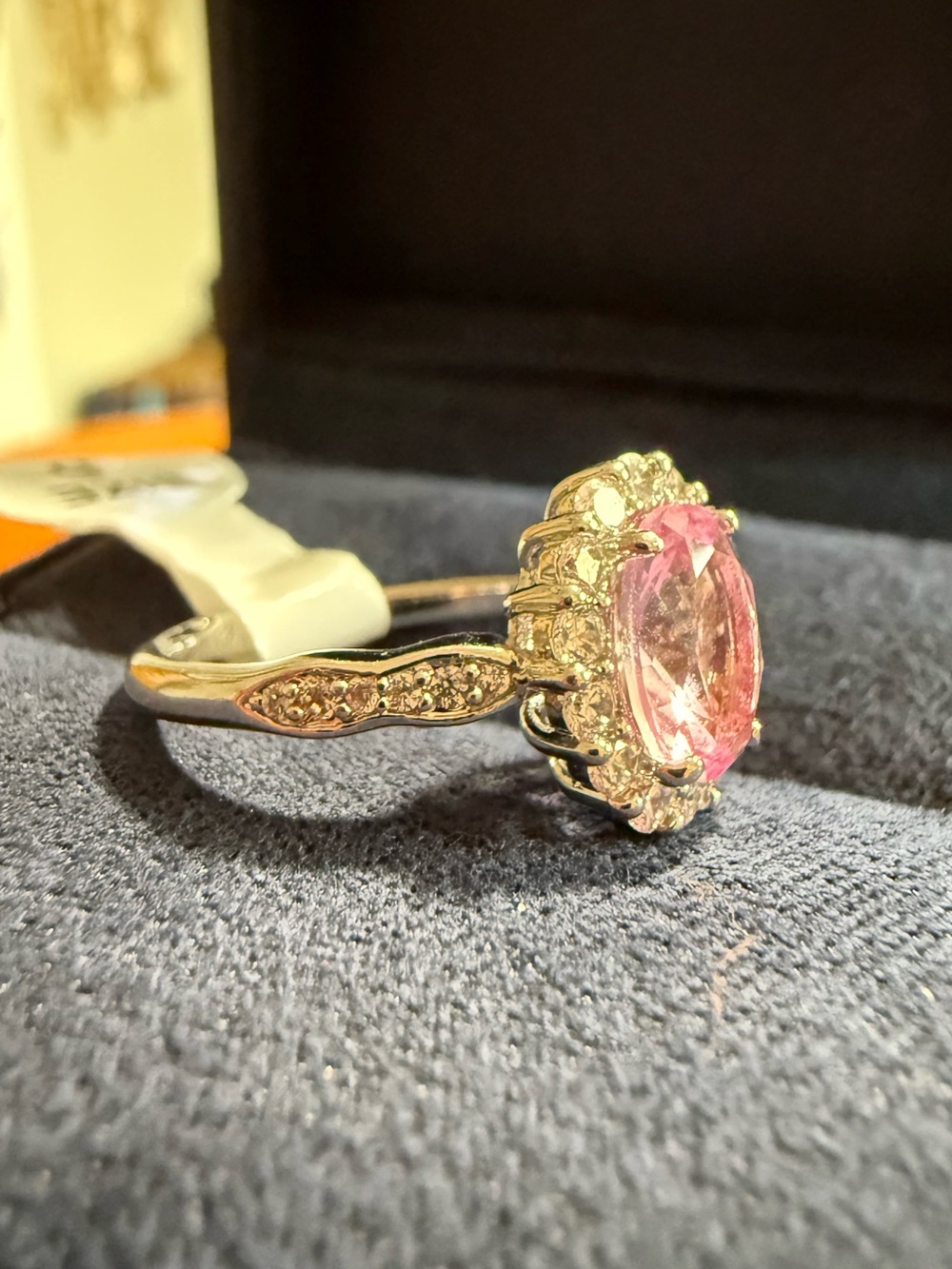 Bomb Party RETRO Ring Size 5 Pink on Rhodium
